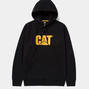 CAT Caterpillar Logo Hoodie Black Small NWOT